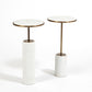 Tall Cored Marble Table - Bronze