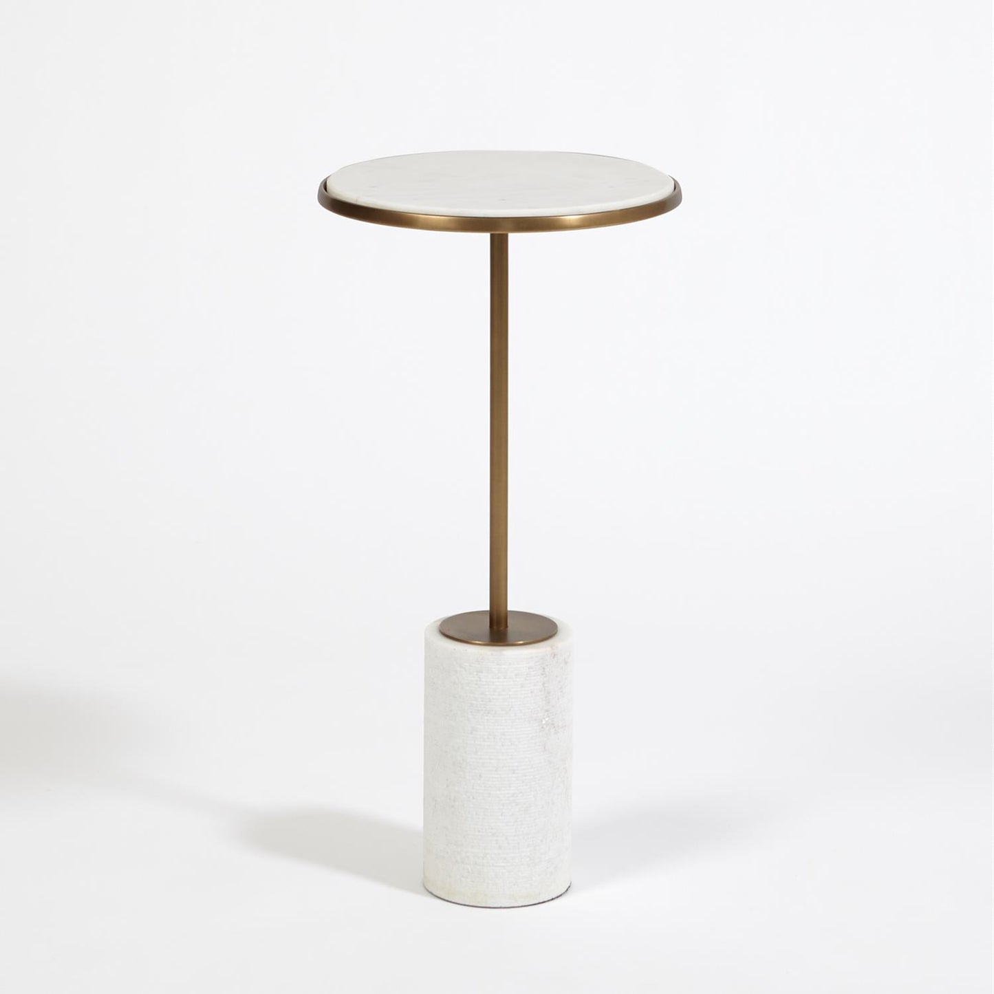 Short Cored Marble Table - Bronze