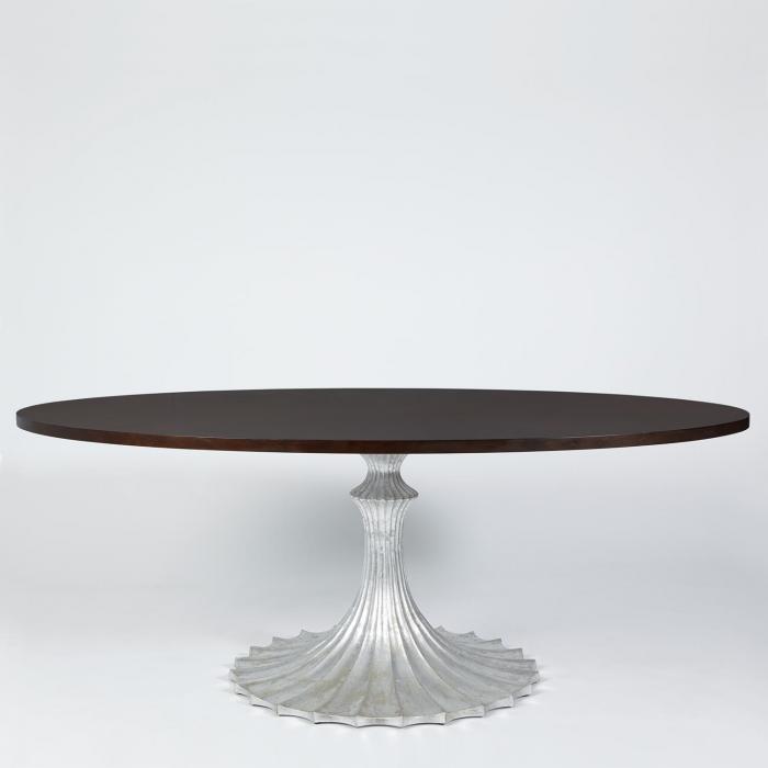 Flute 78" Oval Table Top - Walnut