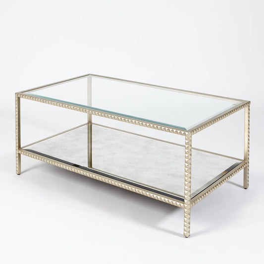 Stud Coffee Table - Silver Leaf