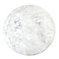 Flute Table 48"Dia White Marble Top w/26" Gold Leaf Base