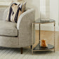Demilune Side Table - Silver - Grats Decor Interior Design & Build Inc.