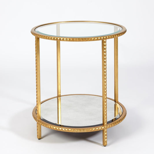 Stud End Table - Gold Leaf