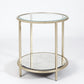 Stud End Table - Silver Leaf