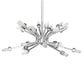 Quartz Burst Chandelier - Satin Nickel