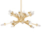 Quartz Burst Chandelier - Satin Brass