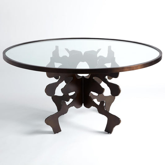Ink Blot Dining Table - 60"Dia - Bronze