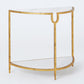 Demilune Side Table - Gold - Grats Decor Interior Design & Build Inc.
