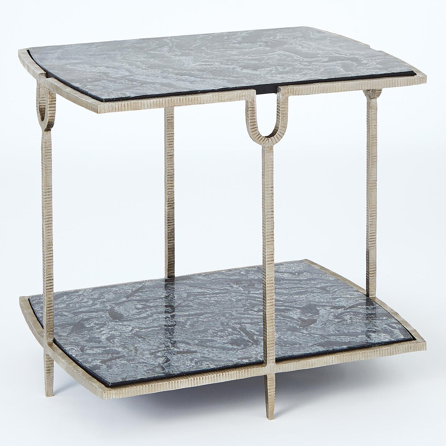 Curve Side Table - Silver