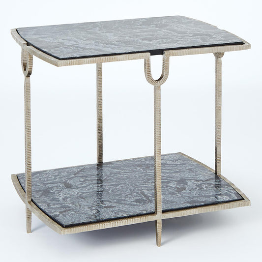 Curve Side Table - Silver