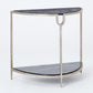 Demilune Side Table - Silver - Grats Decor Interior Design & Build Inc.