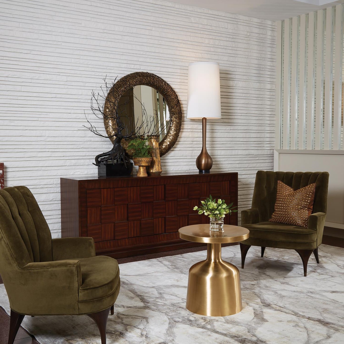 Duncan Chair - Moss Velvet