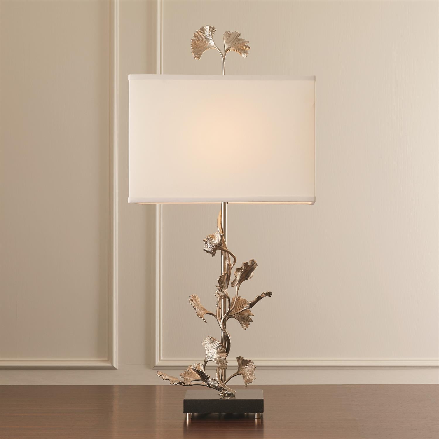 Ginkgo Table Lamp - Nickel - Grats Decor Interior Design & Build Inc.