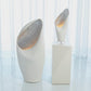 Cowl Lamp - White w/Silver Leaf