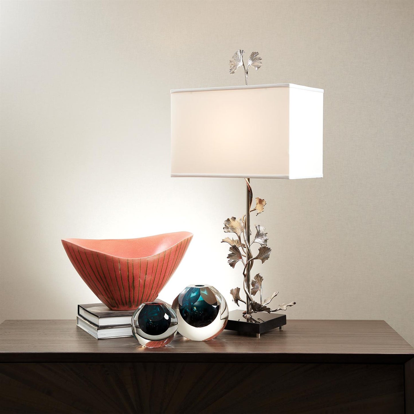 Ginkgo Table Lamp - Nickel - Grats Decor Interior Design & Build Inc.