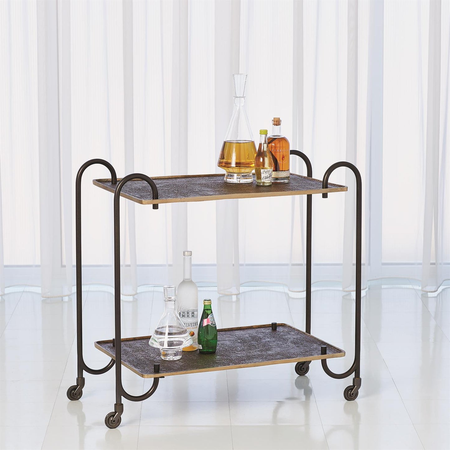 Blade Bar Cart - Bronze
