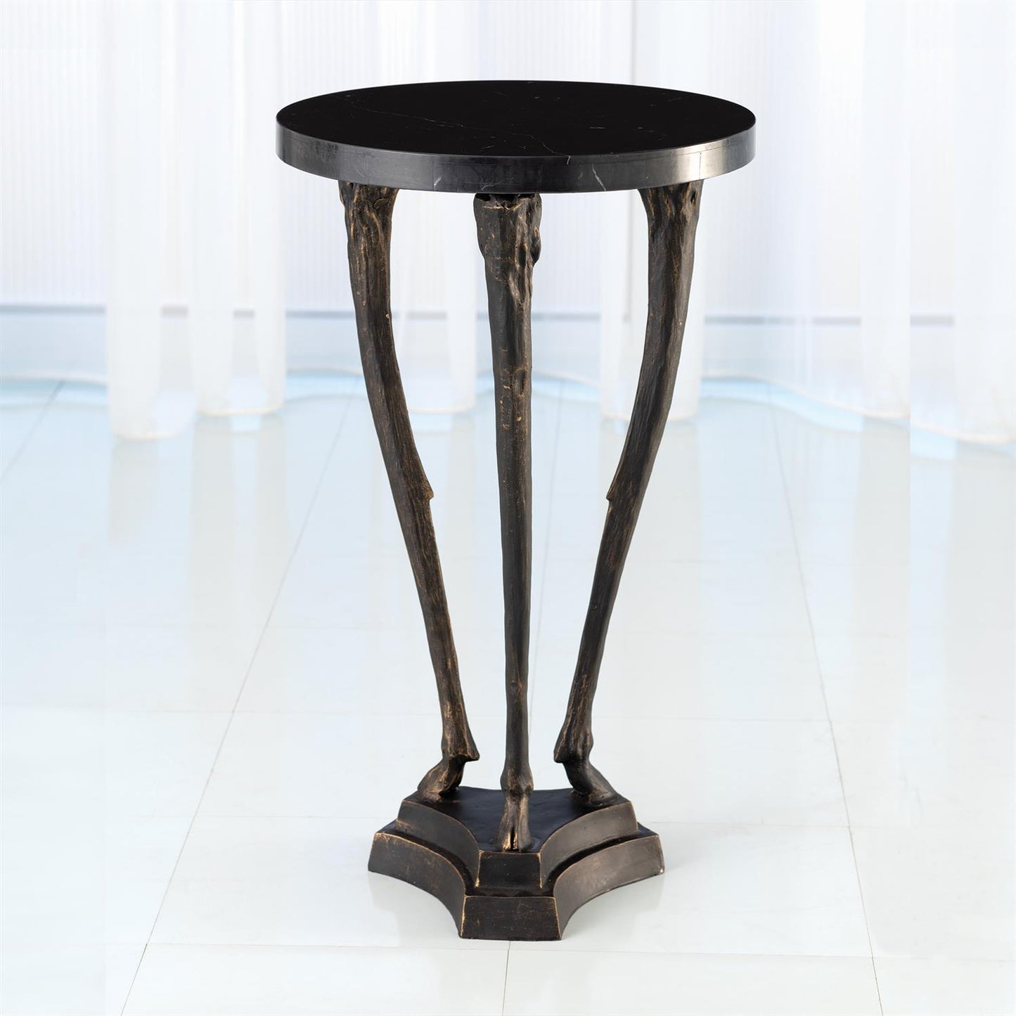 Fawn Leg Side Table - Bronze