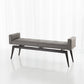 Faux Bois 67" Leather Bench - Grey