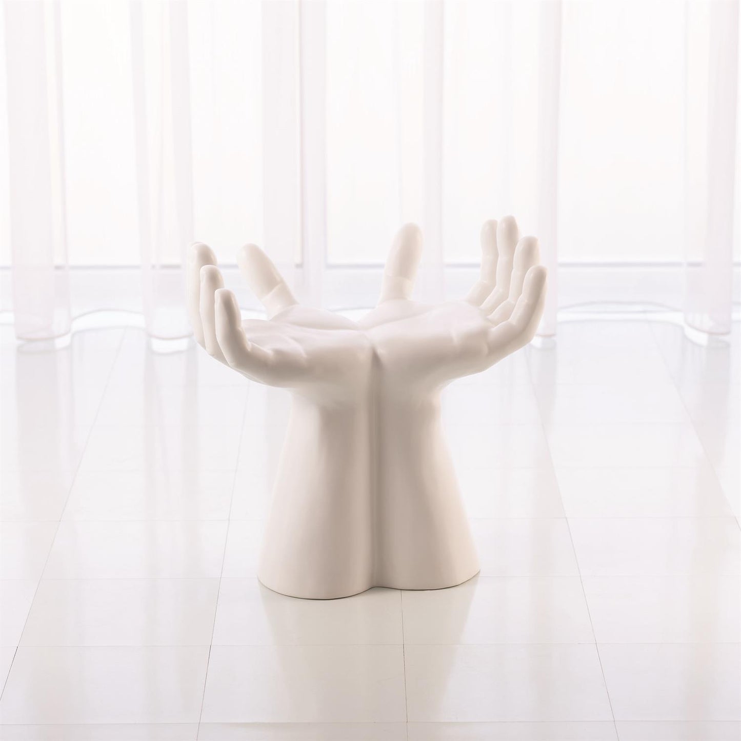 Hands Stool - Matte White