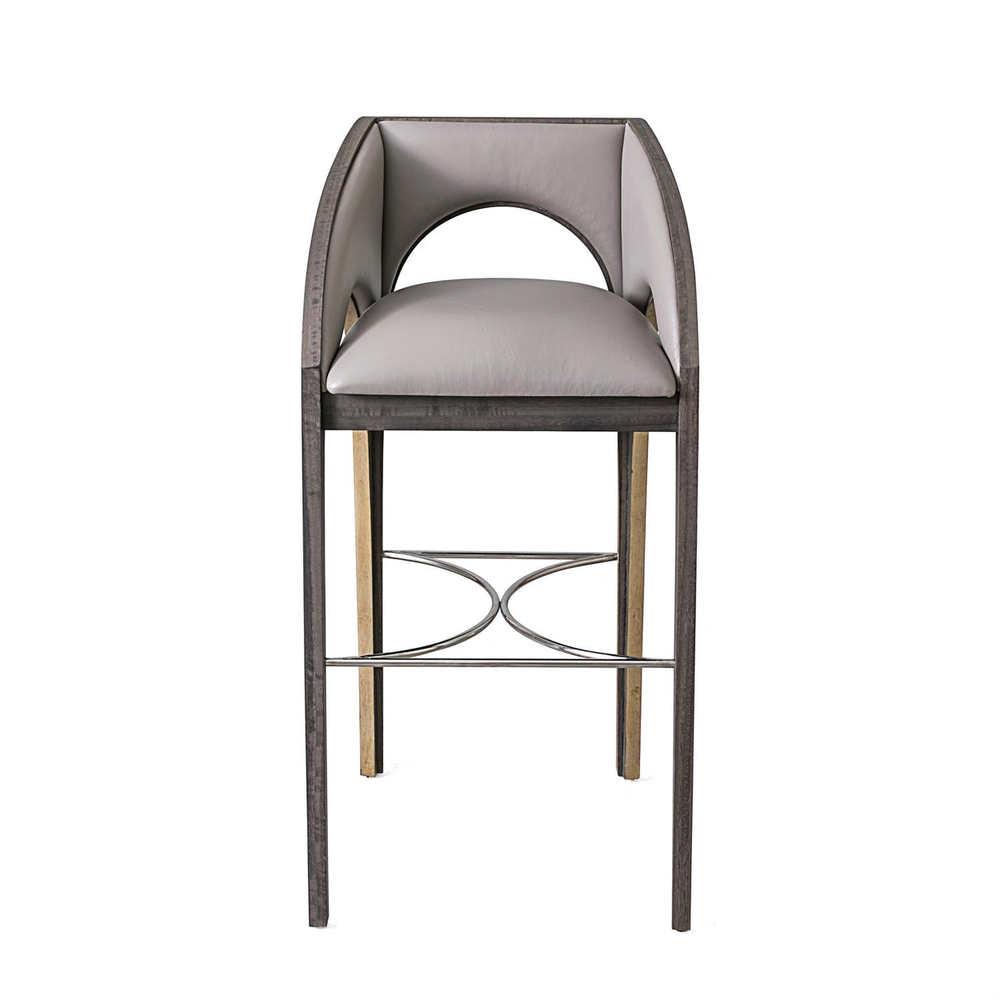 Arches Barstool - Grey Leather