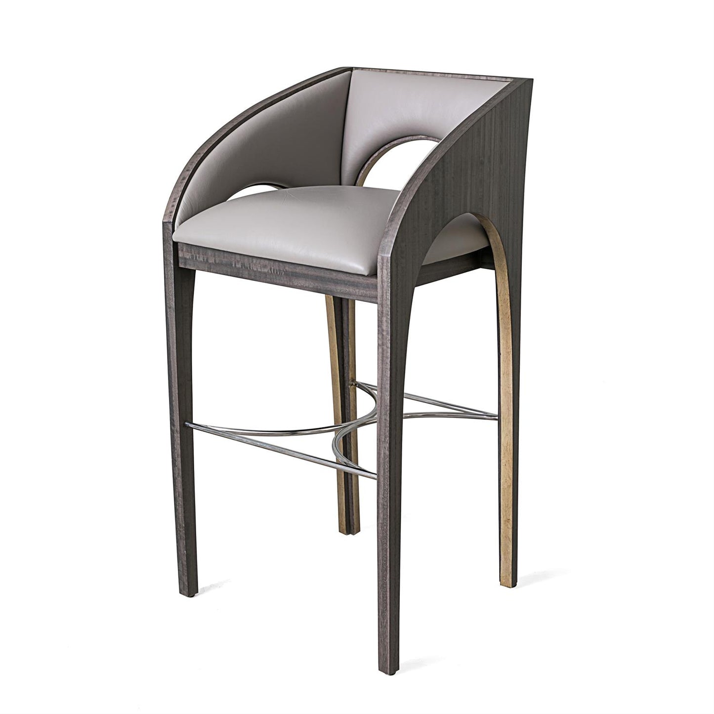 Arches Barstool - Grey Leather