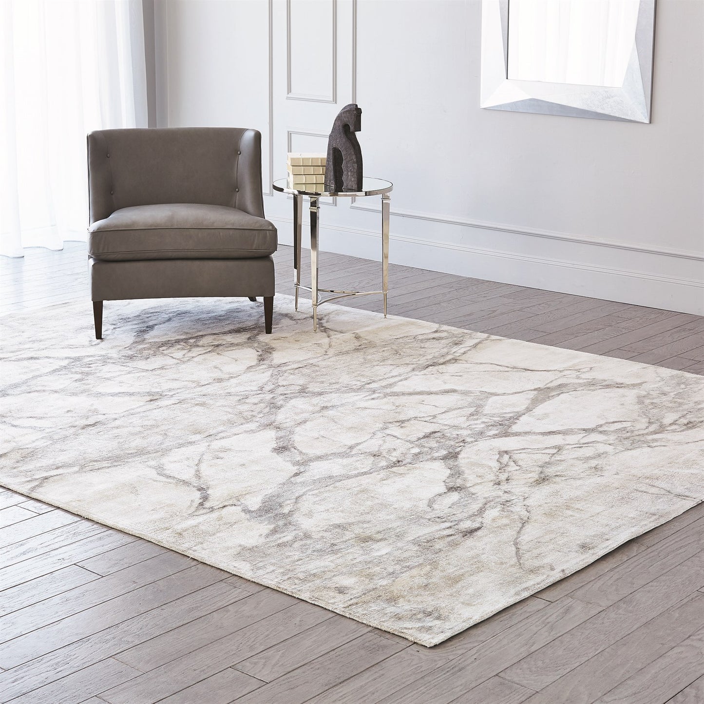 Mirror Match Marble Rug - Neutrals