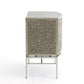 Crinkle Bedside Chest - Nickel/ Antique Nickel