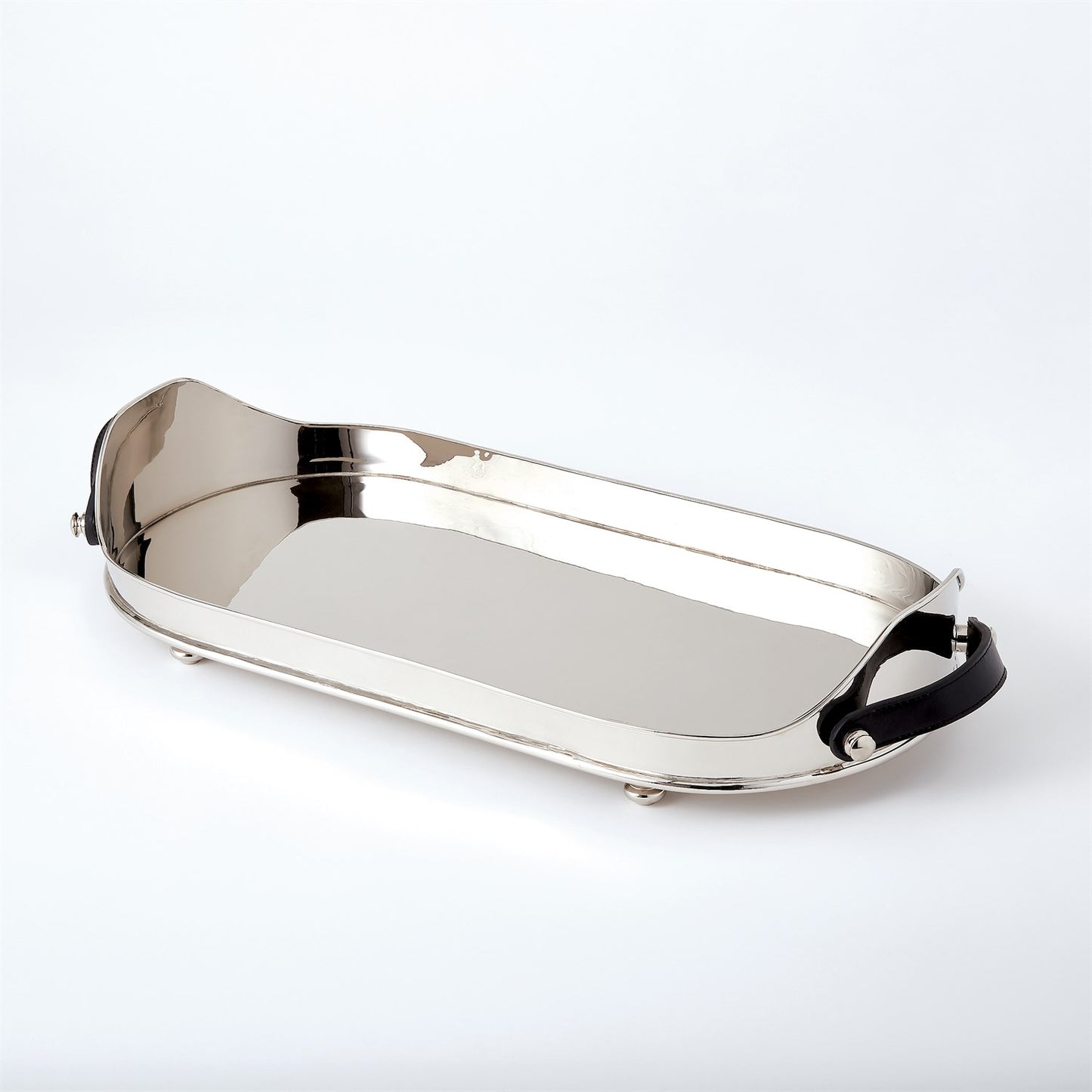 Drinks Tray w/ Leather Handles