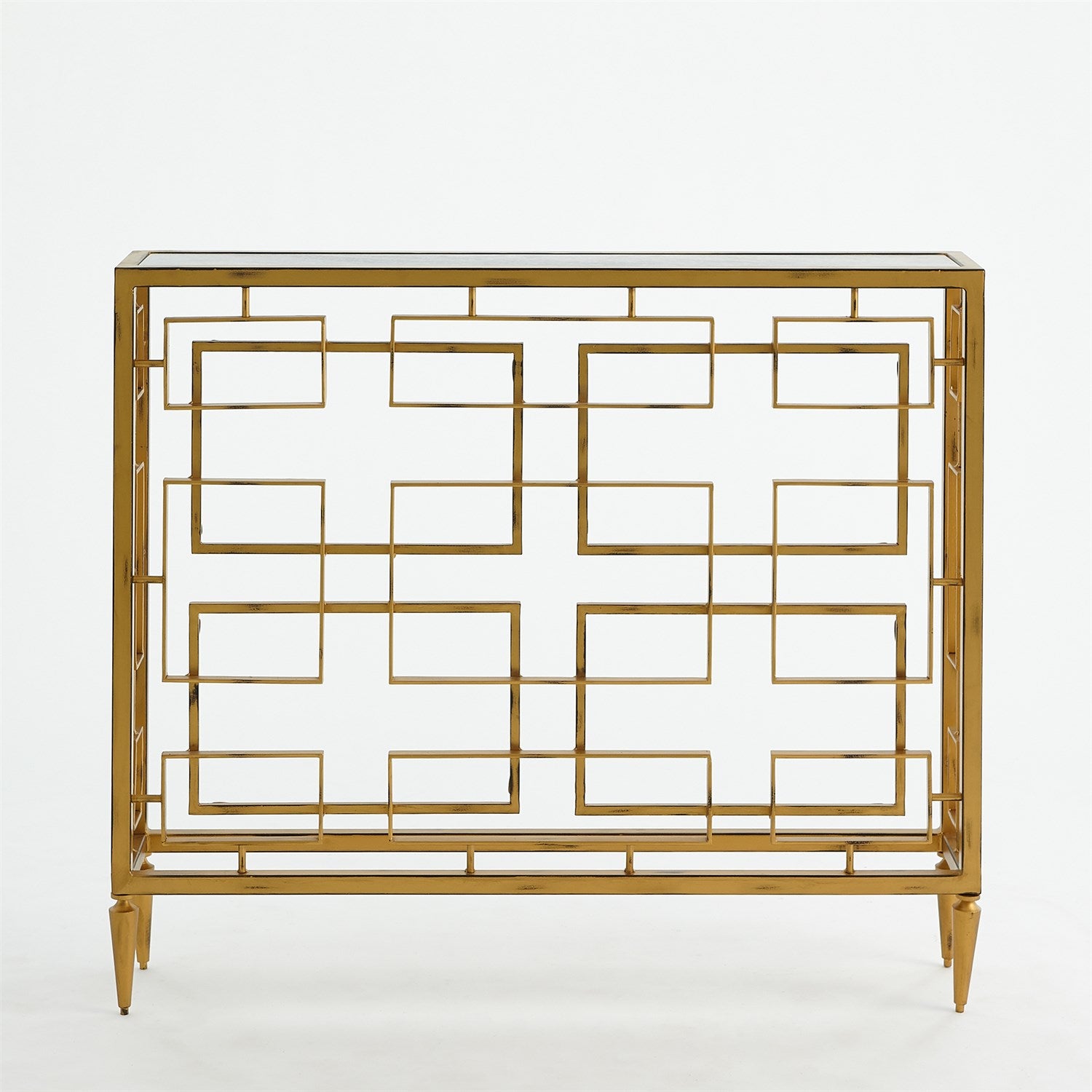 Open Block 43" Console - Gold - Grats Decor Interior Design & Build Inc.
