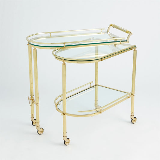 Gallery Folding Bar - Shiny Brass