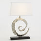 Swirl Lamp - Nickel w/Black Granite