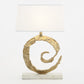 Swirl Lamp - Brass w/White Marble