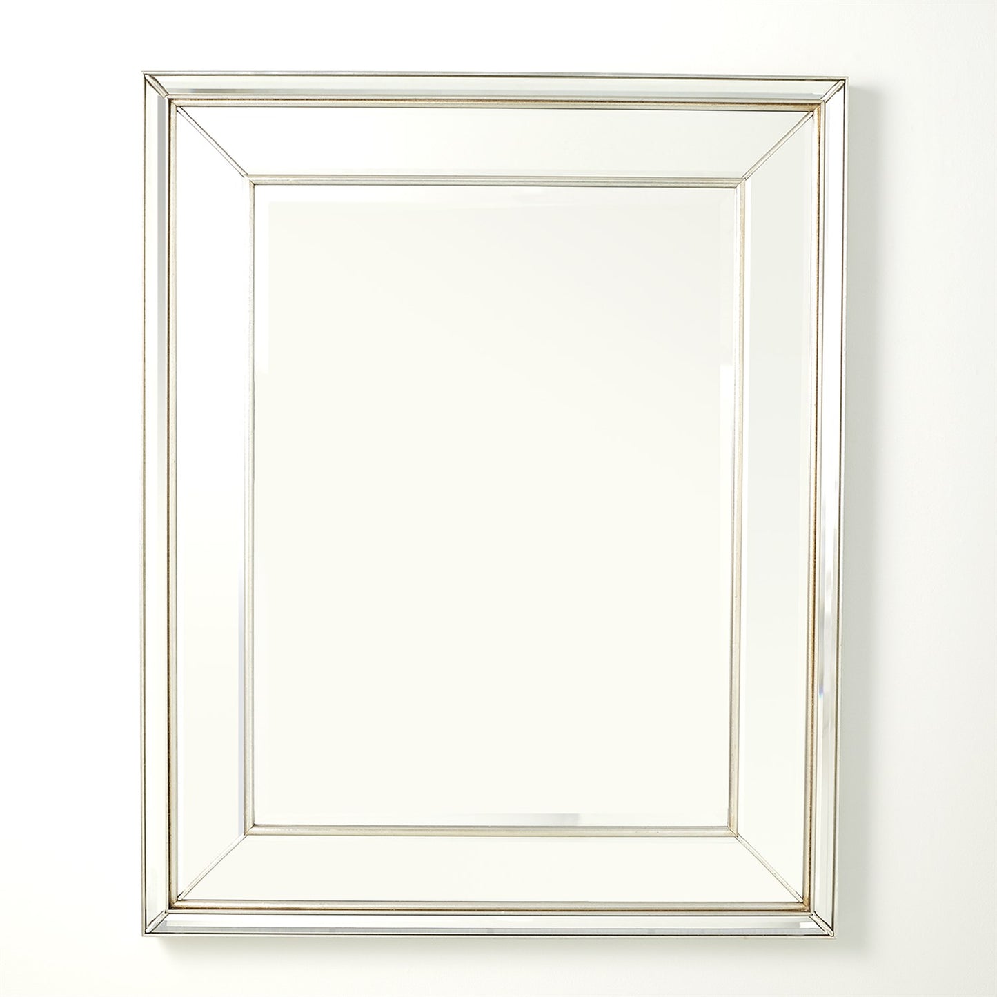 Bevel on Bevel Mirror - Silver Leaf