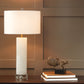 Alabaster Cylinder Table Lamp - Brass