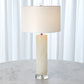 Alabaster Cylinder Table Lamp - Brass