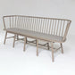 Spindle Long Bench - Grey Leather