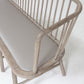 Spindle Long Bench - Grey Leather