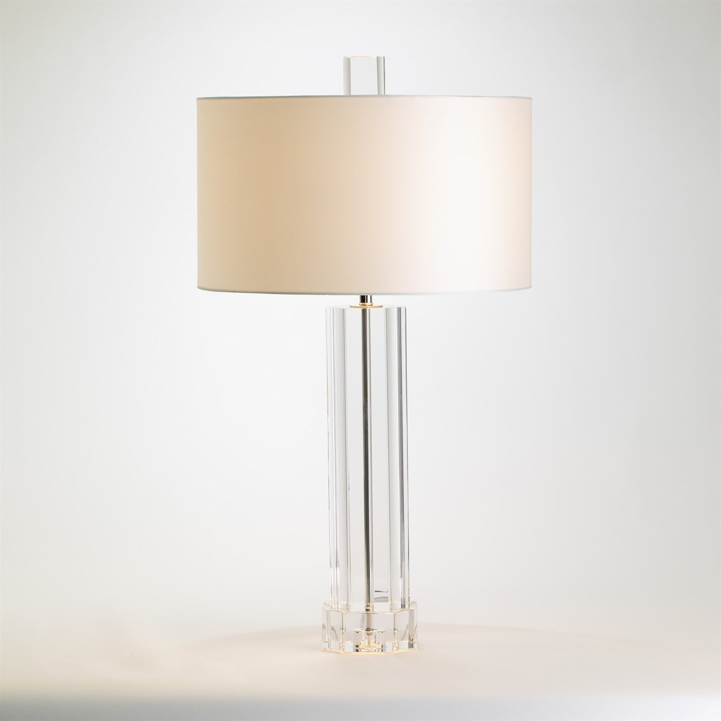 Fluted Crystal Column Table Lamp