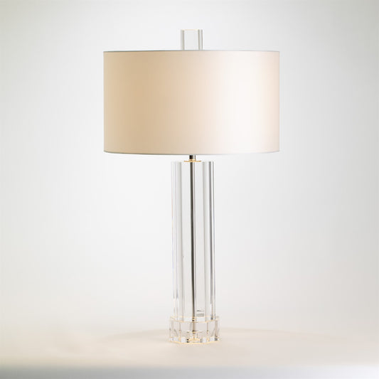 Fluted Crystal Column Table Lamp