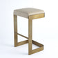 Regan Barstool / Counterstool - Antique Brass/ Ivory Leather