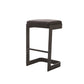 Regan Barstool / Counterstool - Graphite/ Black Leather
