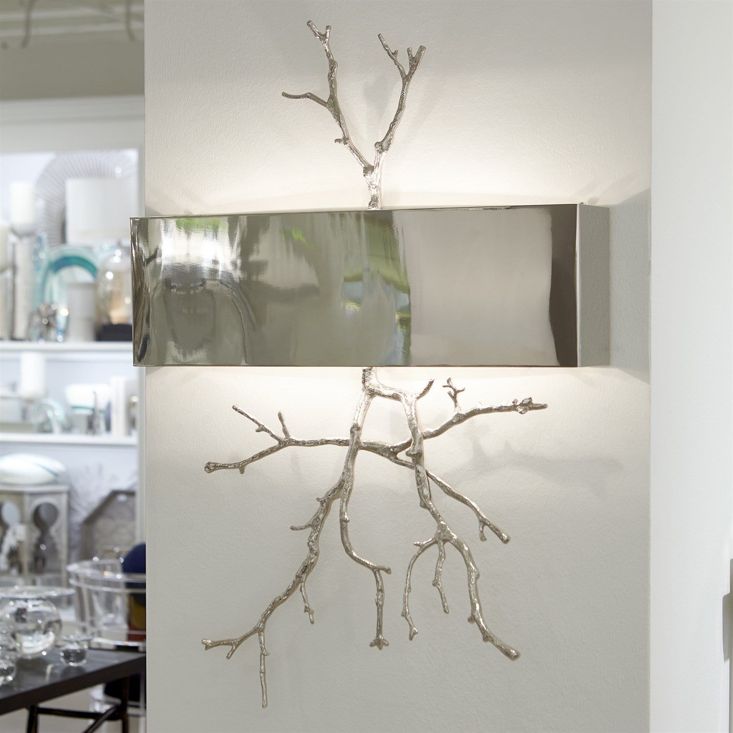 Twig Electrified Wall Sconce - Nickel - Grats Decor Interior Design & Build Inc.