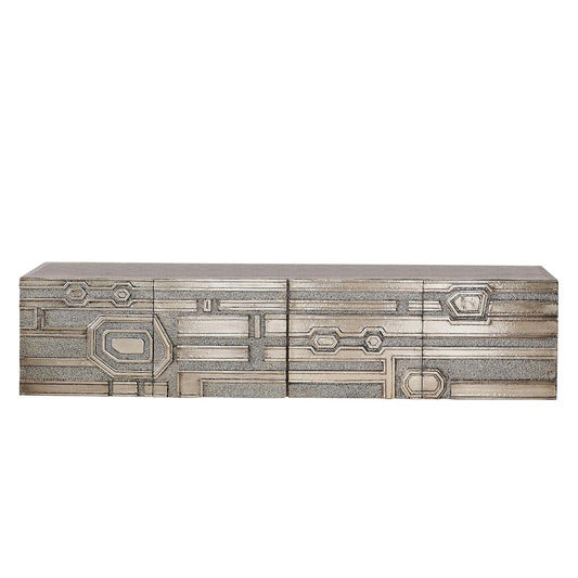 Abstract Block Cabinet - Grey