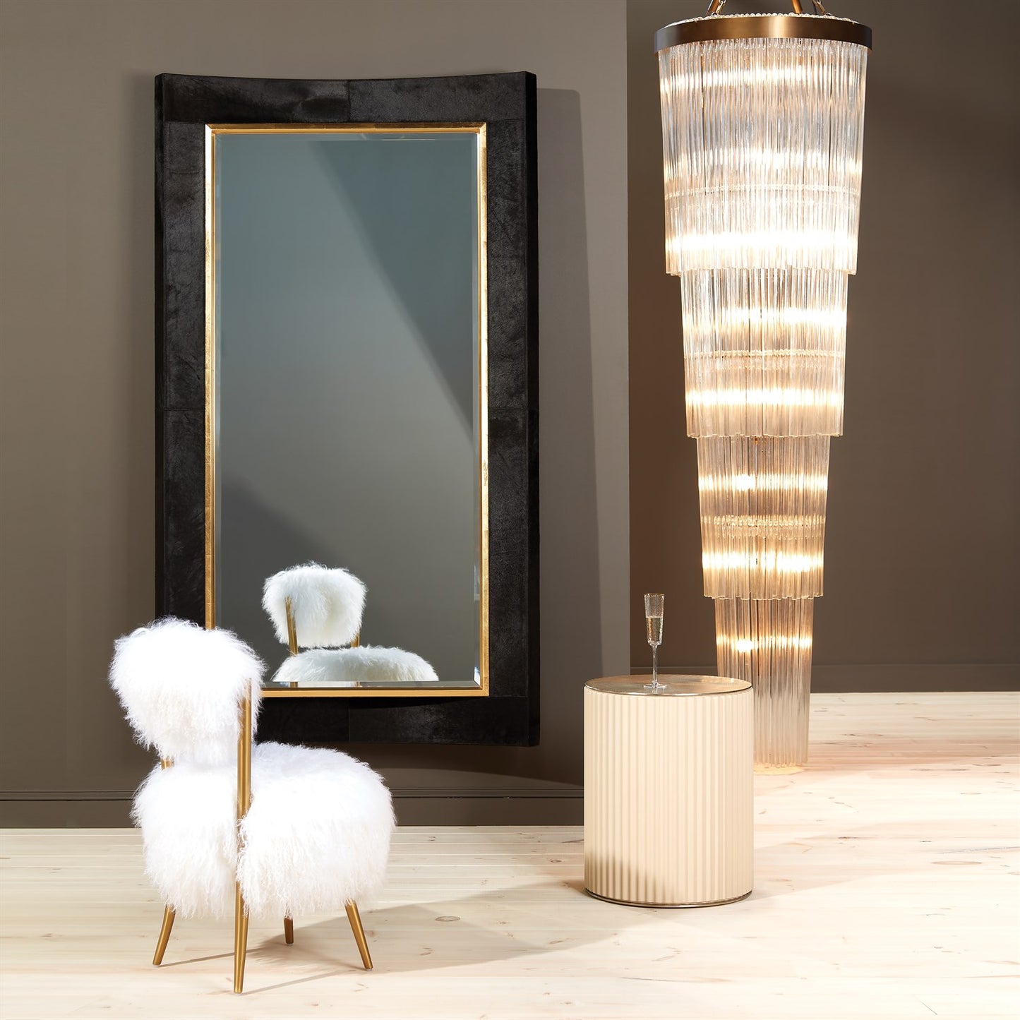 Camille Side Table - White Bronze