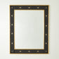 Rectangular Beveled Mirror w/Gold Stars - Black