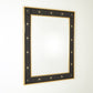 Rectangular Beveled Mirror w/Gold Stars - Black