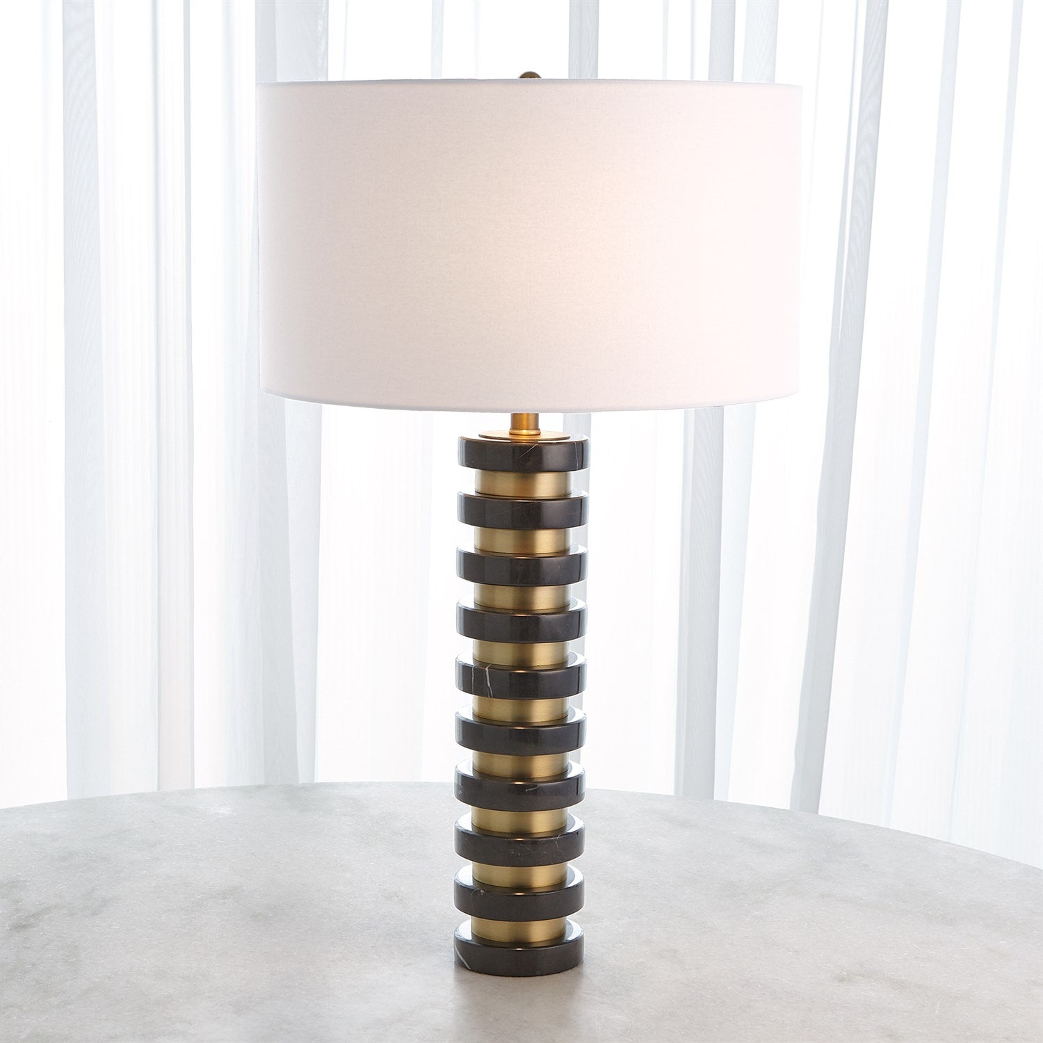 Marble Stack Lamp - Black - Grats Decor Interior Design & Build Inc.