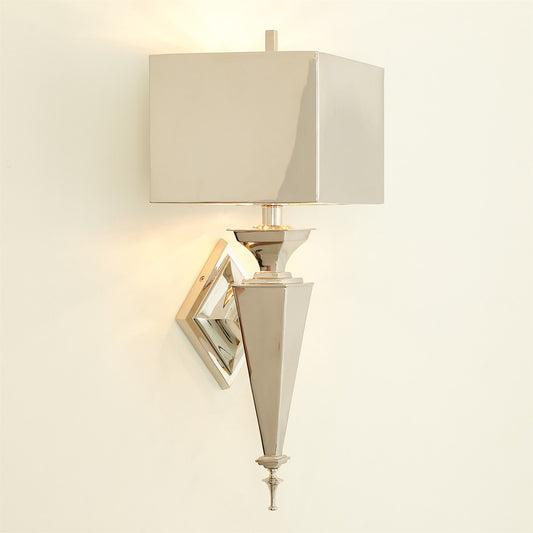 Diamond Sconce - Nickel