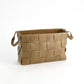 Soft Woven Leather Basket - Putty - 2 sizes