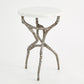 Root Table - Polished Iron w/White Marble - Grats Decor Interior Design & Build Inc.